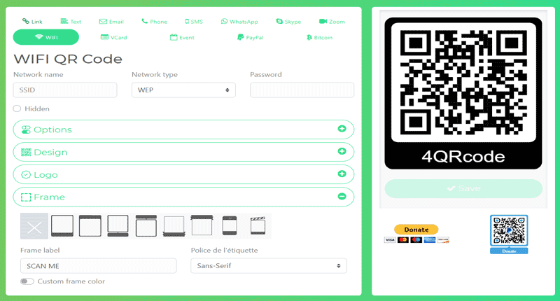 How to create a wifi qr code for your network for free - 4qrcode